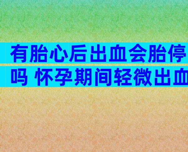 有胎心后出血会胎停吗 怀孕期间轻微出血怎么回事